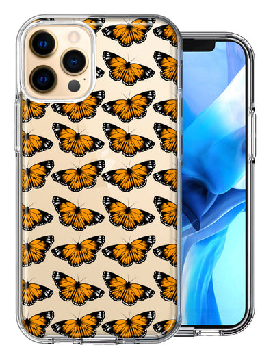 Apple iPhone 11 Pro Monarch Butterflies Design Double Layer Phone Case Cover