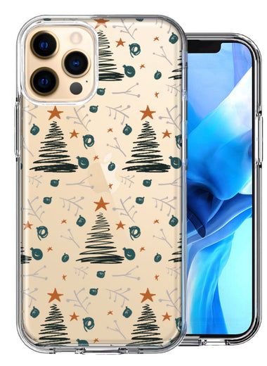 Apple iPhone 11 Pro Holiday Christmas Trees Design Double Layer Phone Case Cover