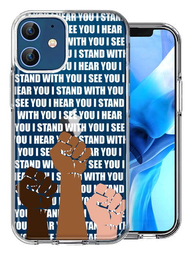 Apple iPhone 12 BLM Equality Stand With You Double Layer Phone Case Cover