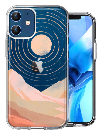 Apple iPhone 12 Desert Mountains Design Double Layer Phone Case Cover