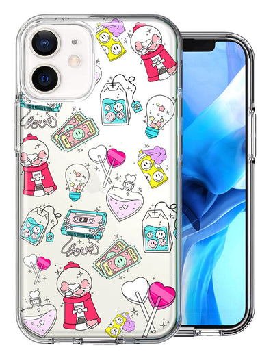 Apple iPhone 12 Mini Valentine's Day Candy Feels like Love Hearts Double Layer Phone Case Cover