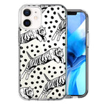 Apple iPhone 12 Mini Tiger Polkadots Design Double Layer Phone Case Cover