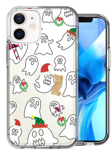 Apple iPhone 12 Mini Halloween Christmas Ghost Design Double Layer Phone Case Cover