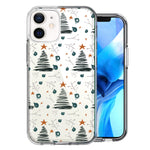 Apple iPhone 12 Mini Holiday Christmas Trees Design Double Layer Phone Case Cover