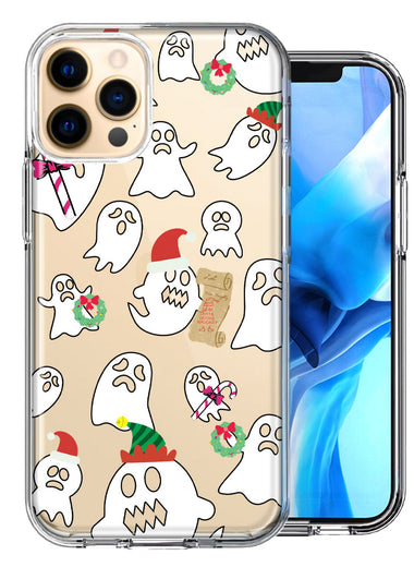Apple iPhone 12 Pro Max Halloween Christmas Ghost Design Double Layer Phone Case Cover