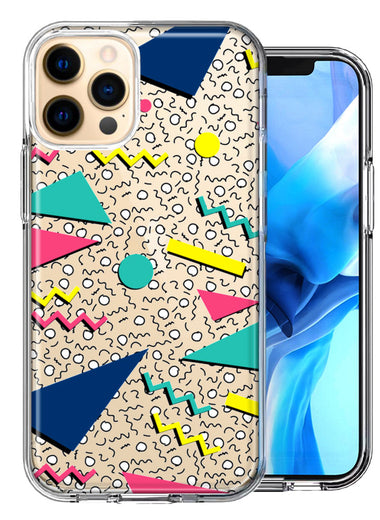 Apple iPhone 12 Pro Max 90's Swag Shapes Design Double Layer Phone Case Cover