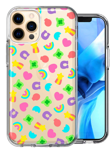 Apple iPhone 12 Pro Max Cute Lucky Marshmallow Cereal Nostalgic Double Layer Phone Case Cover