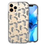Apple iPhone 12 Pro 3D Love Letters Hearts Valentine's Day Double Layer Phone Case Cover