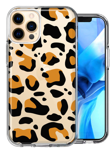 Apple iPhone 12 Pro Classic Animal Wild Leopard Jaguar Print Double Layer Phone Case Cover