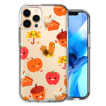Apple iPhone 12 Pro Max Thanksgiving Autumn Fall Design Double Layer Phone Case Cover