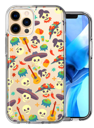 Apple iPhone 12 Pro Max Day of the Dead Design Double Layer Phone Case Cover
