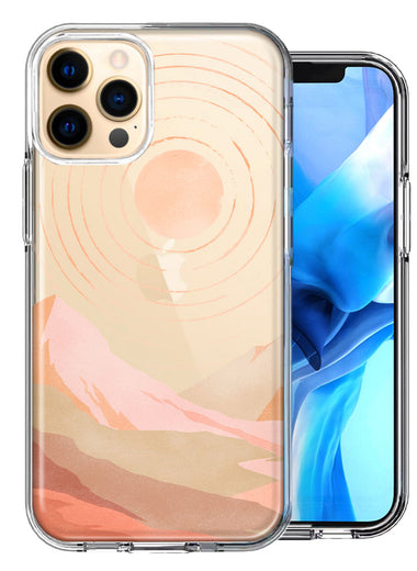 Apple iPhone 12 Pro Desert Mountains Design Double Layer Phone Case Cover