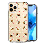 Apple iPhone 12 Pro Max Frenchie Bulldog Polkadots Design Double Layer Phone Case Cover