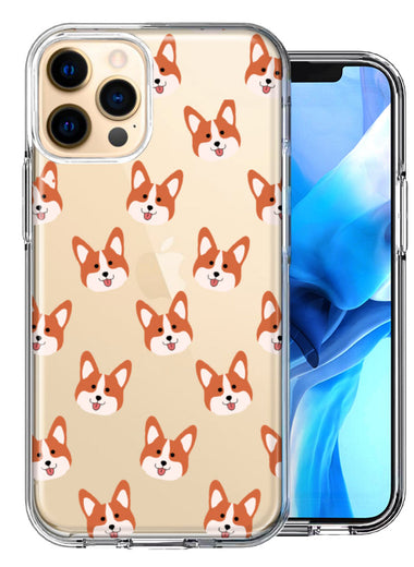 Apple iPhone 12 Pro Shiba Inu Polkadots Design Double Layer Phone Case Cover