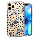 Apple iPhone 12 Pro Max Tiger Polkadots Design Double Layer Phone Case Cover