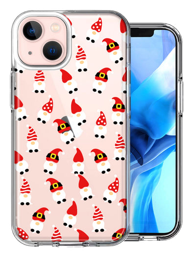 Apple iPhone 14 Plus Cute Red Christmas Holiday Santa Gnomes Design Double Layer Phone Case Cover