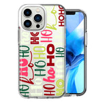 Apple iPhone 13 Pro Christmas Santa Ho Ho Ho textagraphy Festive Holiday Double Layer Phone Case Cover