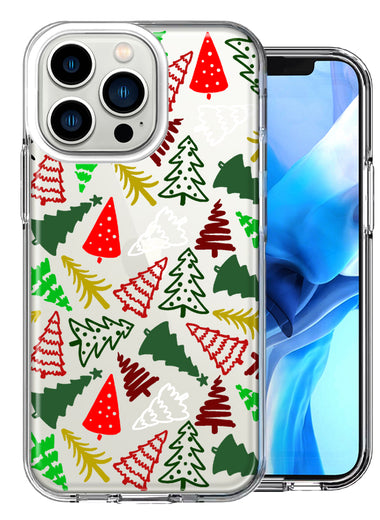 Apple iPhone 13 Pro Christmas Trees Holiday Festive Winter By BillyElleCo Double Layer Phone Case Cover