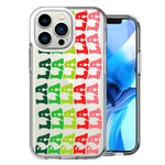 Apple iPhone 13 Pro Deck The Halls Christmas Carol Falala Festive Lyric Vintage 70s Letters Double Layer Phone Case Cover