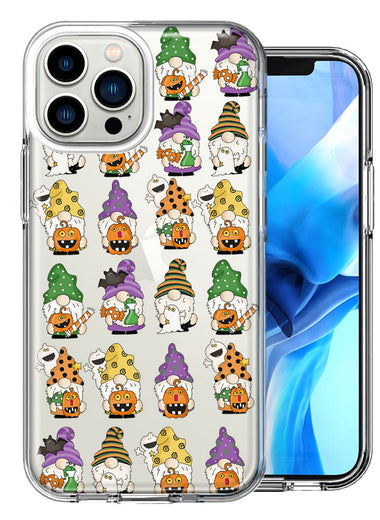 Apple iPhone 13 Pro Max Spooky Halloween Gnomes Cute Characters Holiday Seasonal Pumpkins Candy Ghosts Double Layer Phone Case Cover