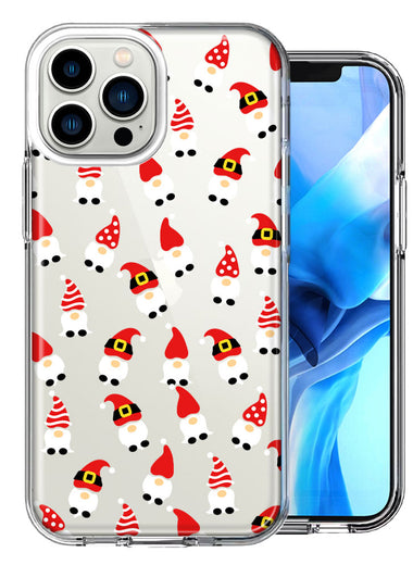 Apple iPhone 13 Pro Max Cute Red Christmas Holiday Santa Gnomes Design Double Layer Phone Case Cover