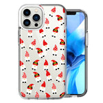Apple iPhone 13 Pro Max Cute Red Christmas Holiday Santa Gnomes Design Double Layer Phone Case Cover