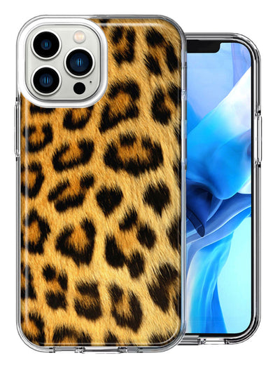 Apple iPhone 13 Pro Max Classic Leopard Double Layer Phone Case Cover
