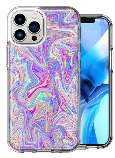 Apple iPhone 13 Pro Max Paint Swirl Double Layer Phone Case Cover