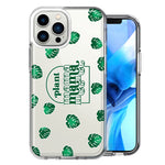 Apple iPhone 14 Pro Plant Mama Houseplant Lover Monstera Tropical Leaf Green Design Double Layer Phone Case Cover