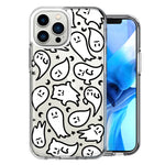 Apple iPhone 14 Pro Kawaii Manga Cute Halloween Ghosts Spirits Design Double Layer Phone Case Cover