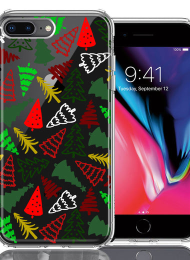 Apple iPhone 7/8 Plus Christmas Trees Holiday Festive Winter By BillyElleCo Double Layer Phone Case Cover