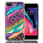 Apple iPhone 7/8 Plus Leopard Paint Colorful Beautiful Abstract Milkyway Double Layer Phone Case Cover