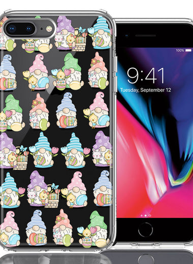 Apple iPhone 7/8 Plus Pastel Easter Cute Gnomes Spring Flowers Eggs Holiday Seasonal Double Layer Phone Case Cover
