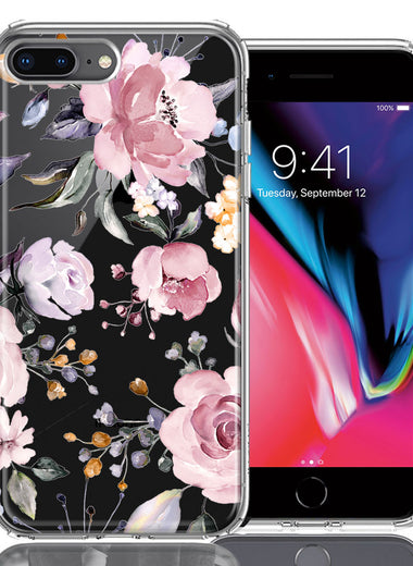 For Apple iPhone 6/7/8 Plus Soft Pastel Spring Floral Flowers Blush Lavender Phone Case Cover