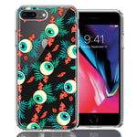 Apple iPhone 7/8 Plus Halloween Creepy Tropical Eyeballs Design Double Layer Phone Case Cover