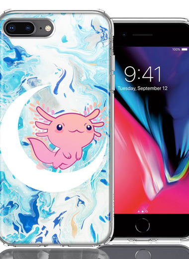 Apple iPhone 7/8 Plus Pink Axolotl Moon Mable Design Double Layer Phone Case Cover
