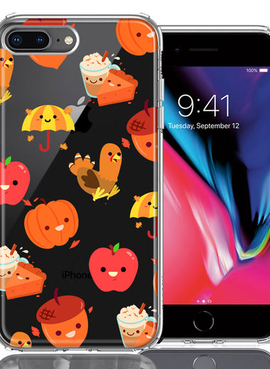 Apple iPhone 7/8 Plus Thanksgiving Autumn Fall Design Double Layer Phone Case Cover