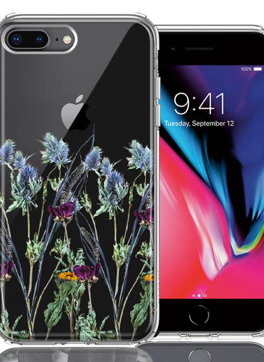 Apple iPhone 7/8 Plus Country Dried Flowers Design Double Layer Phone Case Cover
