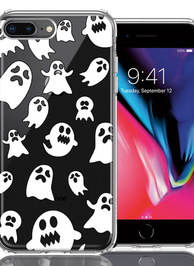 Apple iPhone 7/8 Plus Halloween Spooky Ghost Design Double Layer Phone Case Cover