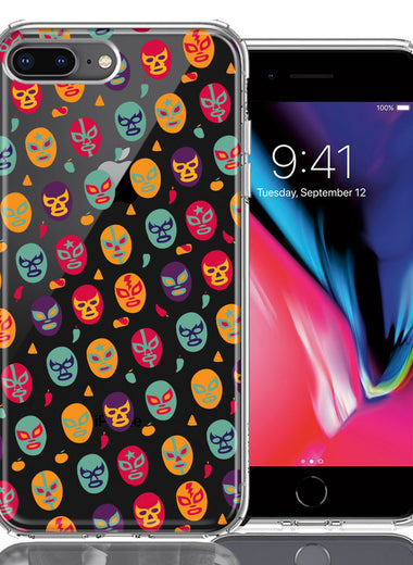 Apple iPhone 7/8 Plus Lucha Libre Masks Design Double Layer Phone Case Cover