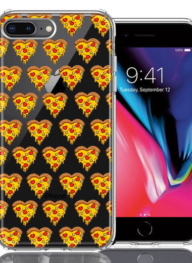 Apple iPhone 7/8 Plus Pizza Hearts Polka dots Design Double Layer Phone Case Cover
