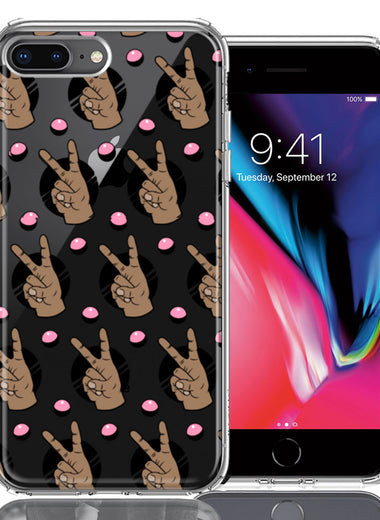 Apple iPhone 7/8 Plus Peace for All Design Double Layer Phone Case Cover