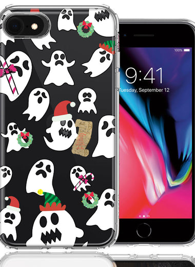 Apple iPhone 6/7/8/SE Halloween Christmas Ghost Design Double Layer Phone Case Cover