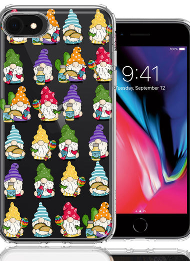 Apple iPhone 6/7/8/SE 2020/SE 3 2022 Cinco De Mayo Party Cute Gnomes Mexico Tacos Fiesta Double Layer Phone Case Cover