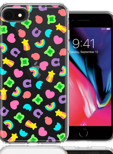 Apple iPhone 6/7/8/SE 2020/SE 3 2022 Cute Lucky Marshmallow Cereal Nostalgic Double Layer Phone Case Cover