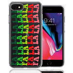 Apple iPhone 6/7/8/SE 2020/SE 3 2022 Deck The Halls Christmas Carol Falala Festive Lyric Vintage 70s Letters Double Layer Phone Case Cover