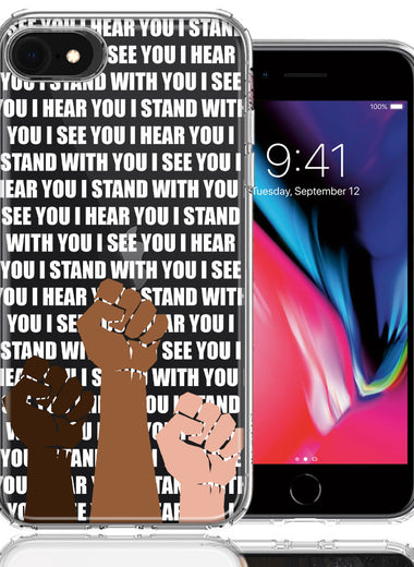 Apple iPhone 6/7/8/SE BLM Equality Stand With You Double Layer Phone Case Cover
