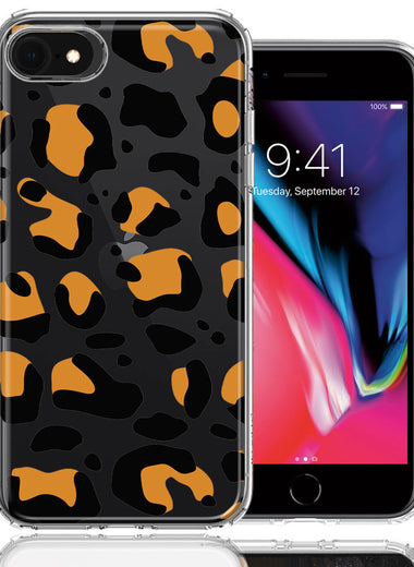 Apple iPhone 6/7/8/SE Classic Animal Wild Leopard Jaguar Print Double Layer Phone Case Cover