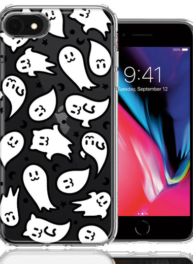 Apple iPhone 6/7/8/SE 2020/SE 3 2022 Kawaii Manga Cute Halloween Ghosts Spirits Design Double Layer Phone Case Cover