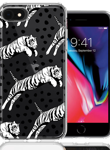 Apple iPhone 6/7/8/SE Tiger Polkadots Design Double Layer Phone Case Cover